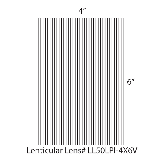 Lenticular Lens 4 x 6 inches 50 LPI - LL50LPI-4X6V