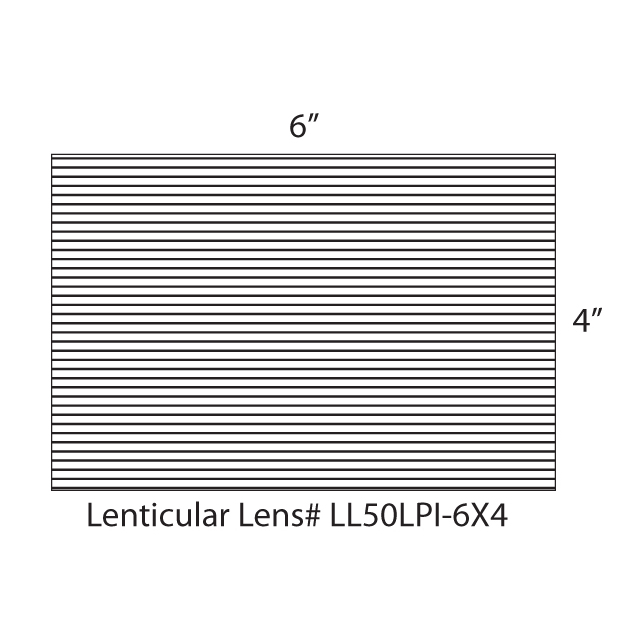 Lenticular Lens 6 x 4 inches 50 LPI - LL50LPI-4X6V