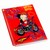 Betty Boop Lenticular Ultra Spacious Spiral Bound Notebook, 6”x9”, College Ruled, 200 Pages, Changing Biker Girl Image, Red