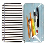 Pencil Pouch 3D Lenticular PP01-R301; Changing colors between black and white stripes when tilted.