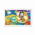Betty Boop Lenticular Magnet with Clear Acrylic Frame 2”x4”, 3D Hippy Guitarist Image, Rainbow