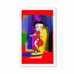 Betty Boop Lenticular Magnet with Clear Acrylic Frame 2”x4”, Abstract 3D Image, Red