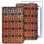 Lenticular Standard Luggage Tag with Clear Plastic Loop, Changing colors on a snake skin print when tilted, LT01-R304