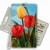 3D Lenticular All Weather Luggage Tag with Clear Plastic Loop, 3D Image, Flowers, Tulips