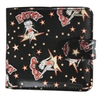 Betty Boop Lenticular Wallet with Coin Compartemt, Changing Image Pattern, Black
