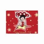 Betty Boop Lenticular  Valentine’s Day Greeting Card 4”x6”, Star, Red