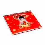 Betty Boop Lenticular Spiral Bound Notebook, 4”x6”, Blank, 144 Pages, Star, Red