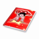 Betty Boop Lenticular Ultra Spacious Spiral Bound Notebook, 6”x9”, College Ruled, 200 Pages, Star, Red