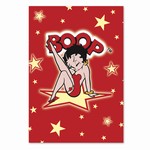 Betty Boop Lenticular Postcard Deluxe 6.5”x9”, Star, Red