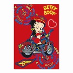 Betty Boop Lenticular Postcard Deluxe 6.5”x9” , Changing Biker Girl Image, Red