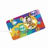 Betty Boop Lenticular Luggage Tag with Clear Plastic Loop, 3D Hippy Guitarist Image, Rainbow