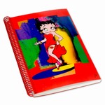 Betty Boop Lenticular Ultra Spacious Spiral Bound Notebook, 6”x9”, Blank, 200 Pages, Abstract 3D Image, Red