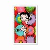Betty Boop Lenticular Magnet with Clear Acrylic Frame 2”x4”, 3D Futuristic Spheres Image, Rainbow