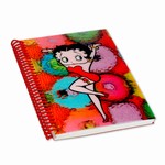 Betty Boop Lenticular Spiral Bound Notebook, 4”x6”, Blank, 144 Pages, 3D Futuristic Spheres Image, Rainbow