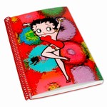 Betty Boop Lenticular Ultra Spacious Spiral Bound Notebook, 6”x9”, Blank, 200 Pages, 3D Futuristic Spheres Image, Rainbow