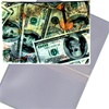 Lenticular Business Card Holder with two pockets; BH2-952; Flips from an image of coins to an image of dollar bills when tilted