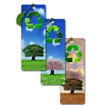 3D Lenticular Flip Bookmark Book mark Recycling Tree in Bloom Fall