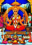 3D Lenticular Hindu Picture Poster Yoga Goddess