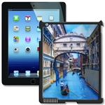 3D Lenticular Lenticular Snap-on Cases for iPad 2 and iPad 3, Black, Boat rowing in Venice Canal