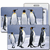 Lenticular Standard Luggage Tag with Clear Plastic Loop, Flips from an image of penguins standing around to penguins marching in line together, LT01-211