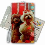 3D Lenticular All Weather Luggage Tag with Clear Plastic Loop, 3D Image, Dog, Poodles