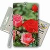 3D Lenticular All Weather Luggage Tag with Clear Plastic Loop, 3D Image, Flower, Roses