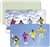 Lenticular All-Weather Luggage Tag with Clear Plastic Loop, Flip Aspen Skiers on Mountain Slopes in the Winter LT04-209