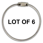 LOT of 6 Stainless Steel Screw Cable Loop Tags