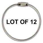 LOT of 12 Stainless Steel Screw Cable Loop Tags