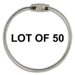 LOT of 50 Stainless Steel Screw Cable Loop Tags