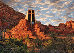 Lenticular Postcard 4 3/4 ”x6 1/8" , Scenic, Sedona AZ, Arizona, USA, National Park, State Park, 3D Postcards, Lenticular Postcards, Chapel, Holy, Cross