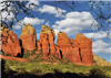 Lenticular Postcard 4 3/4 ”x6 1/8" , Scenic, Sedona AZ, Arizona, USA, National Park, State Park, 3D Postcards, Lenticular Postcards,Sedona Rocks with Clouds