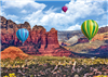 Lenticular Postcard 4 3/4 ”x6 1/8" , Scenic, Sedona AZ, Arizona, USA, National Park, State Park, 3D Postcards, Lenticular Postcards, Coffee Pot Rocks Sugarloaf Canyon with hot air balloons