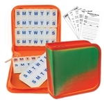 Pill Vitamins Organizer  3D Orange Green