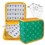 Pill Vitamins Organizer yellow Green Butterflies