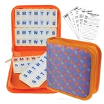 Pill Vitamins Organizer Orange Purple Butterflies