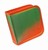 Lenticular CD DVD Case / Wallet (Holds 24), Changing Image Pattern, Green Orange R-003-CD24