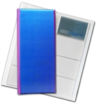 3D Lenticular 4”x10” Business Card File (Holds 128) ,BF128 , Purple, Blue, Sherbet