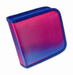 Lenticular CD DVD Case / Wallet (Holds 24), Changing Image Pattern, Blue Purple R-005-CD24