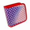 Lenticular CD DVD Case / Wallet (Holds 24), Changing Image Pattern,  Red, White, Blue, Star,  R-012R-CD24