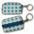 3D Lenticular Key Chain, Key Ring, Lipstick Case, Coin Purse, Changing Image Pattern , White, 3-D Moving Blue Dots, R-042-Globi