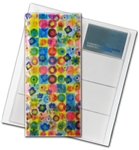 3D Lenticular 4”x10” Business Card File (Holds 128) , , BF128,  Flowers, Rainbow, Red, Green