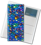 3D Lenticular 4”x10” Business Card File (Holds 128) , BF128 , Fish, Blue, Green