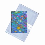 Lenticular Business Card Holder with two pockets: Size 3”x4-1/4” closed, , Blue, Green
