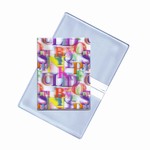 Lenticular Business Card Holder with two pockets: Size 3”x4-1/4” closed, , White, Red