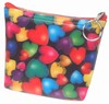 3D Lenticular Coin Purse - Pavia, with YKK Zipper, 3D Moving Colorful Love Hearts, Rainbow