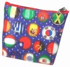 3D Lenticular Coin Purse - Pavia, with YKK Zipper, 3D Moving Colorful Worldwide Country Flages/ Blue