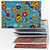  Lenticular ID Card Holder with vinyl insert of six frosted pockets, 3D Happy Face with UFO in the Blue Sky, Yellow Blue