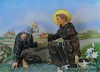 3D Lenticular Picture / Poster 10.5" X 13.5"  - ST. ANTHONY W/BEGGAR