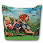Lenticular Purse, 3D Lenticular Images, Little Sleeping Fisherman and his dog, SSP-374-Pavia